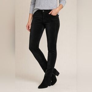 Level 99 Black Velveteen Skinny Pants Size 27 Stretch